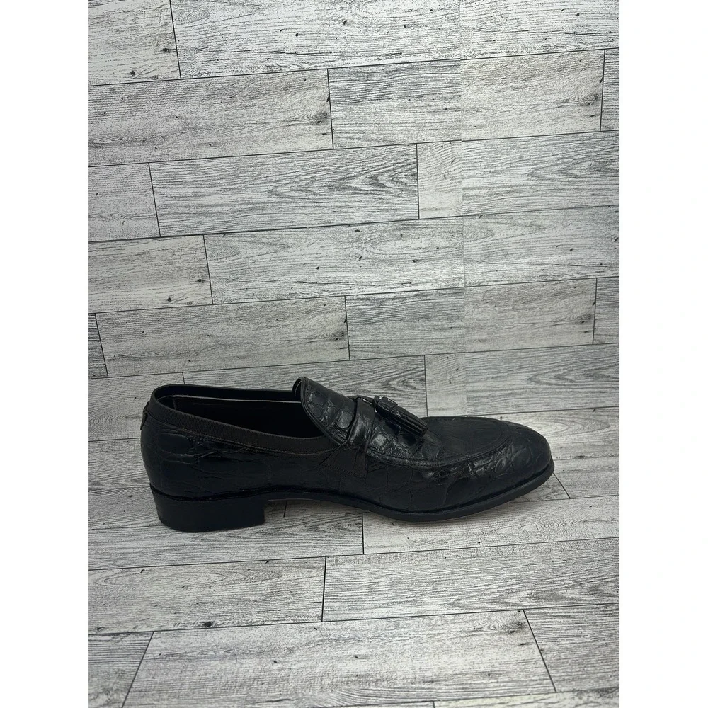 Vintage Nettleton Shoes‎ Mens Size 9 B Alligator Tassel Loafers Made USA 80s